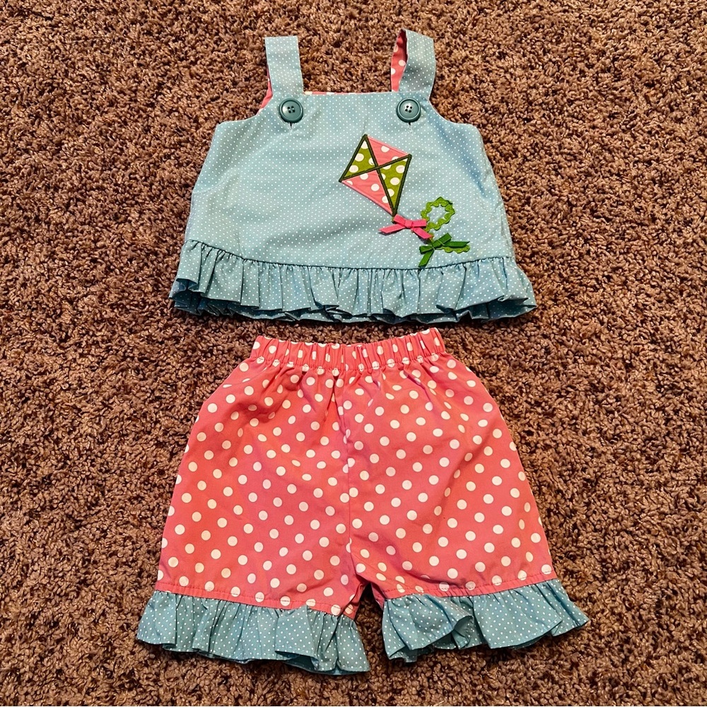 Stellybelly Blue Polka Dot Toddler Outfit